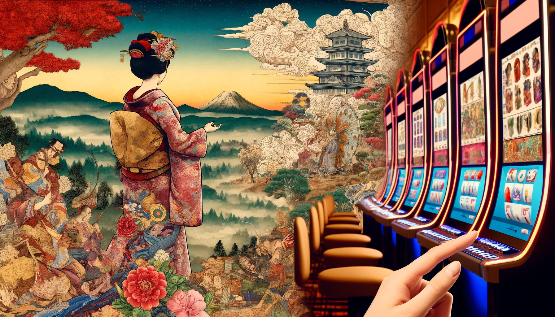 浮世絵が日本のカジノゲームのグラフィックに与えた影響